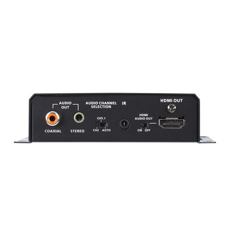 Aten | HDMI HDBaseT Receiver with Audio De-Embedding | VE2812R | 1xDC Jack (Power), 1xRJ-45 Female (Unit To Unit) - 3